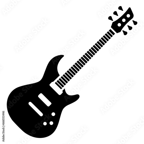 Guitar Icon Illustration. SVG Vector