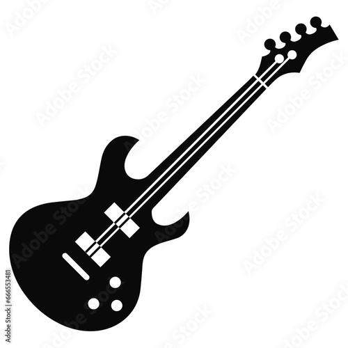 Guitar Icon Illustration. SVG Vector