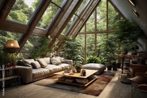 Spacious Living Room in a Lofted House with Roof: Design Ideas and Inspiration
