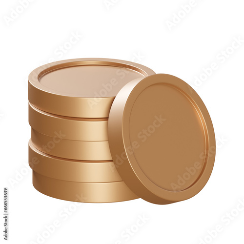 stack of copper coins photo