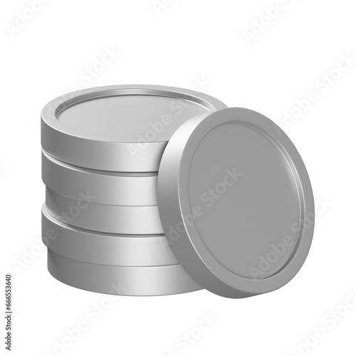 stack of silver coins