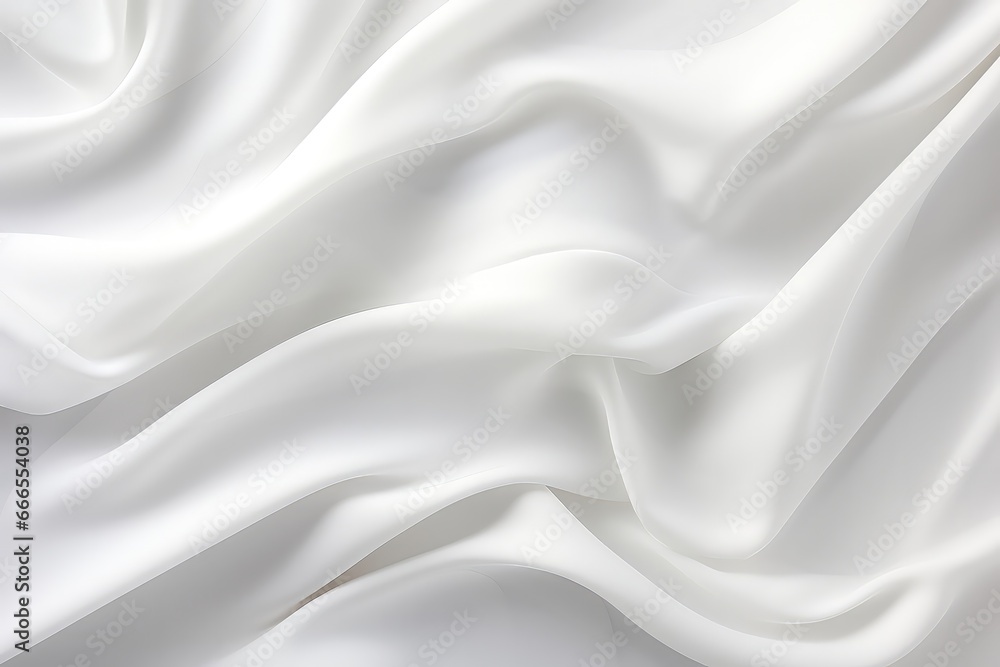 Abstract White Background With Crumpled Fabric Texture Abstract White Background With Crumpled Fabric Texture