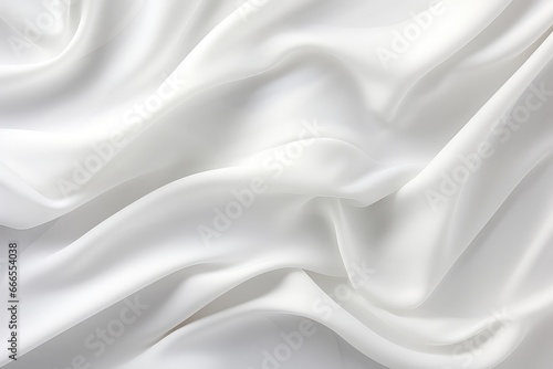 Abstract White Background With Crumpled Fabric Texture