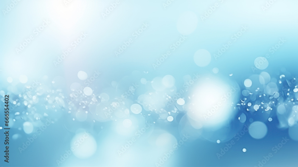 Blue blurred lights winter background,holiday backdrop.AI Generative Blue blurred lights winter background,holiday backdrop.AI Generative