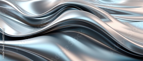 3D background immerses you in the brilliance of liquid platinum metal, a spectacle of liquid platinum reflections. photo