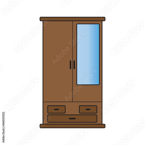 cupboard icon logo vector design