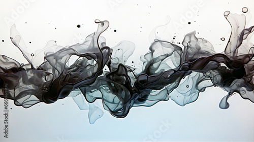 Abstract background of wavy shapes and waves. Generative AI