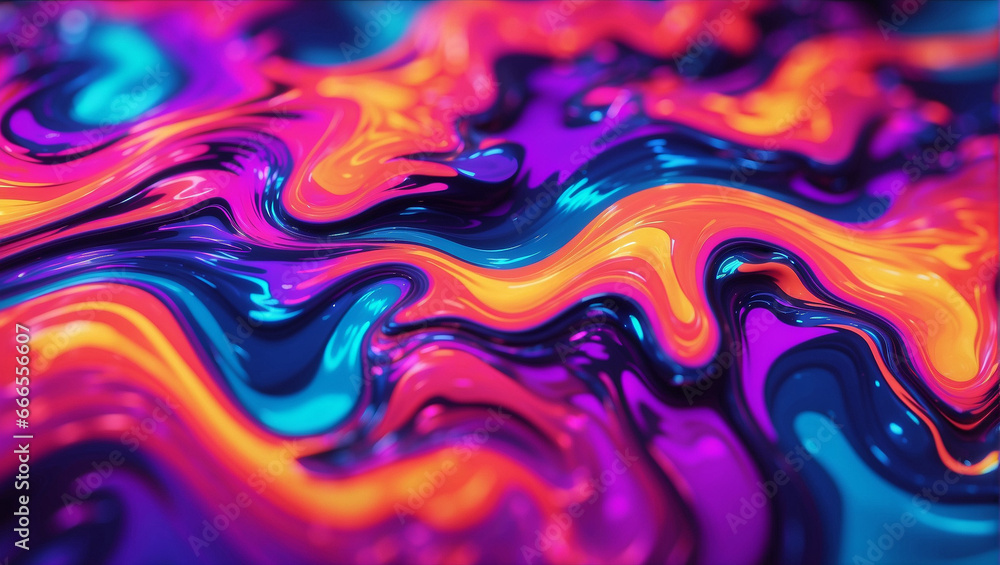 Abstract Background Holographic Neon Fluid flow gradient. Acrylic color background Abstract Background Holographic Neon Fluid flow gradient. Acrylic color background