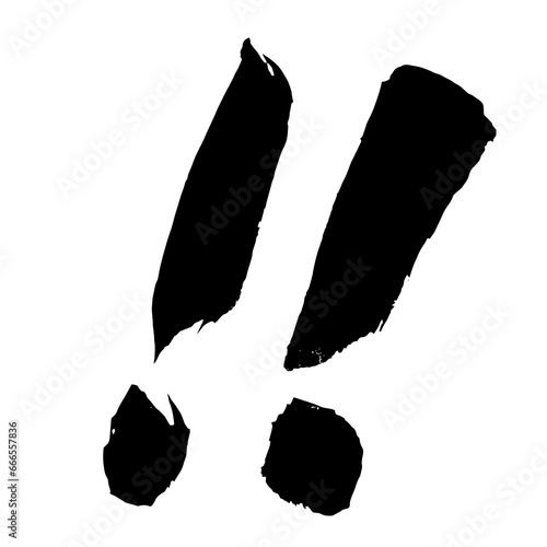 墨文字　記号　！！　ビックリマーク