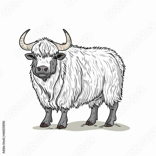 Bullock hand-drawn illustration. Bullock. Vector doodle style cartoon illustration. generative ai