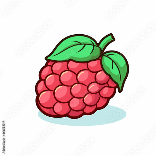 Raspberry. Raspberry hand-drawn comic illustration. Vector doodle style cartoon illustration. generative ai