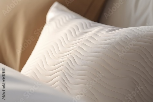 Detailed Closeup Of Contemporary Bedroom Pillow