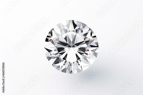 Diamond Displayed On White Surface