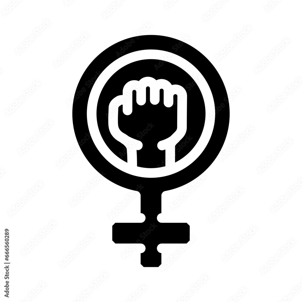 womens rights feminism woman glyph icon vector. womens rights feminism woman sign. isolated symbol illustration womens rights feminism woman glyph icon vector. womens rights feminism woman sign. isolated symbol illustration