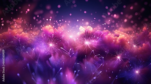  a colorful fireworks background with a lot of sparkles on it. generative ai