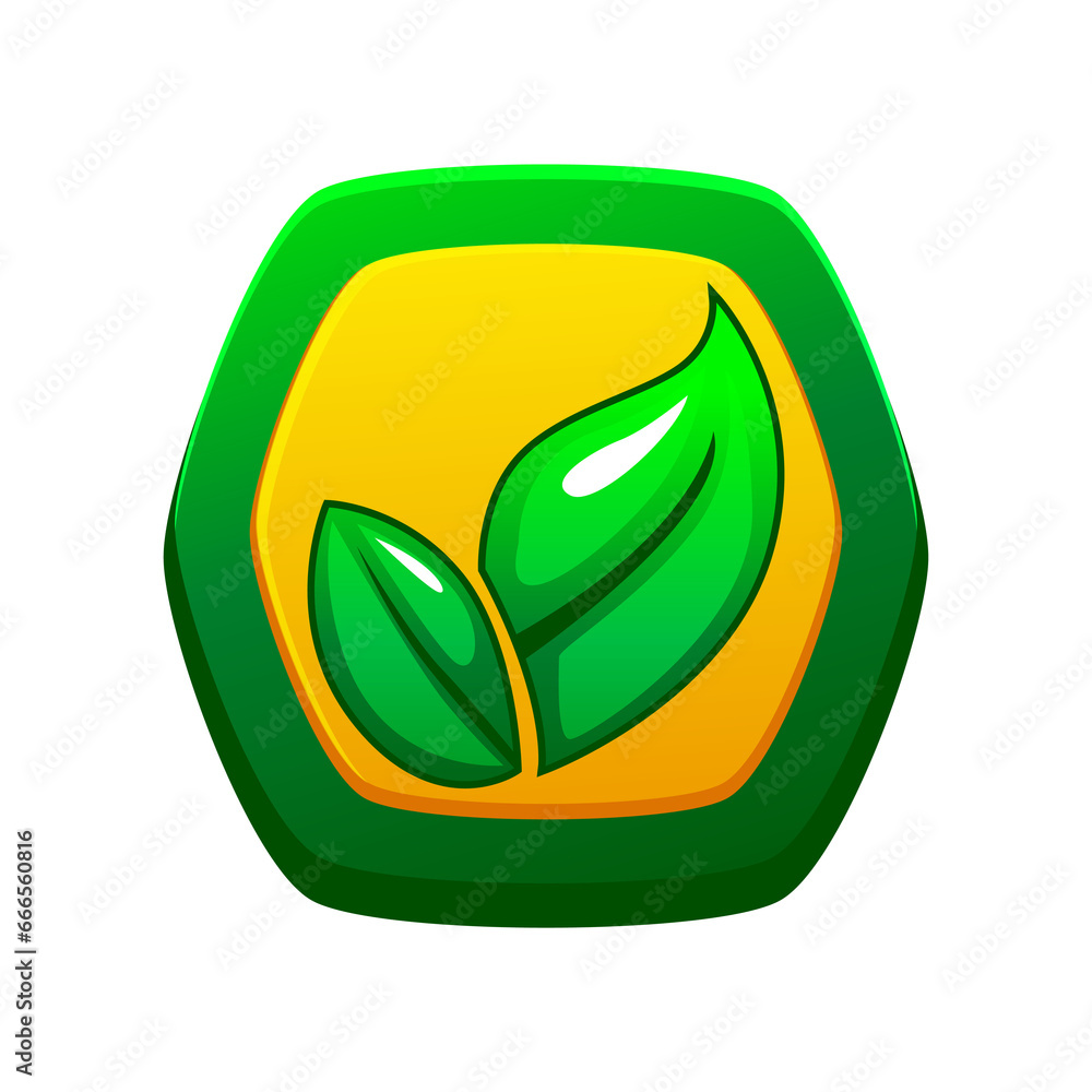 Green leaf icons set. Leaves icon Green leaf icons set. Leaves icon
