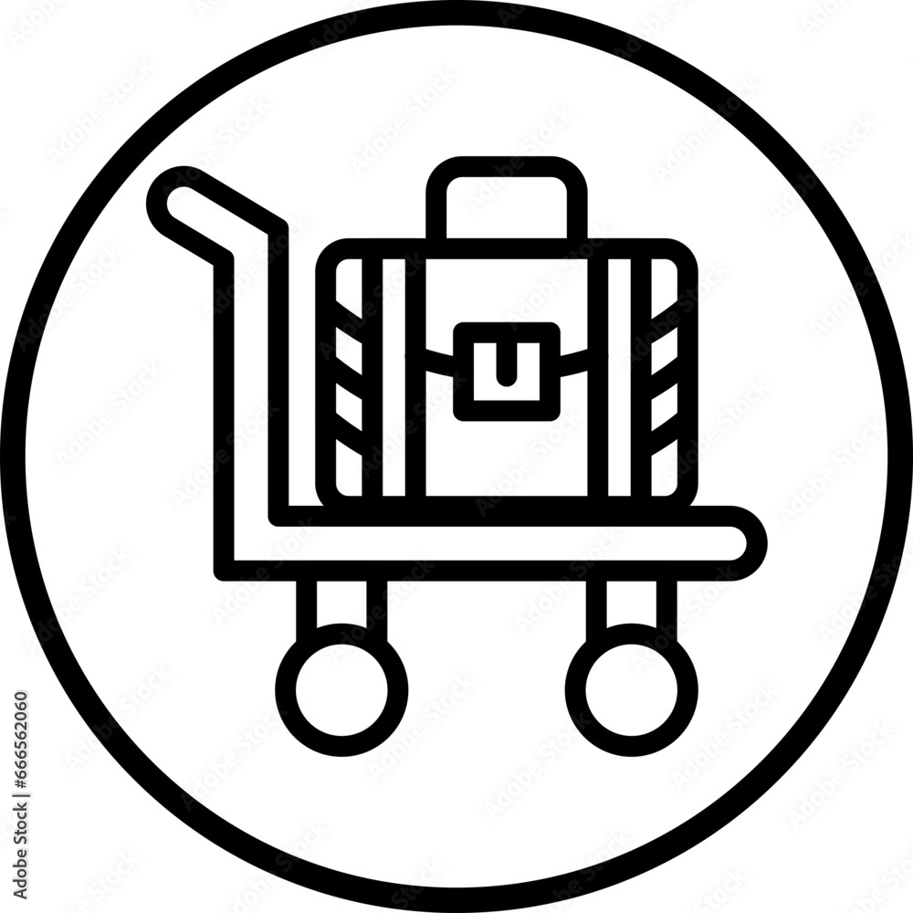 Vector Design Luggage Cart Icon Style Vector Design Luggage Cart Icon Style
