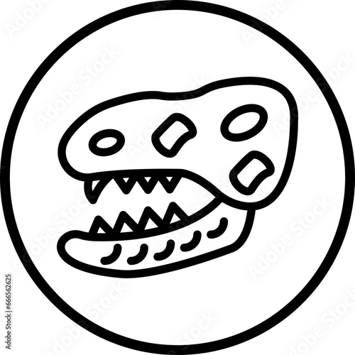 Vector Design Dinosaur Fossil Icon Style