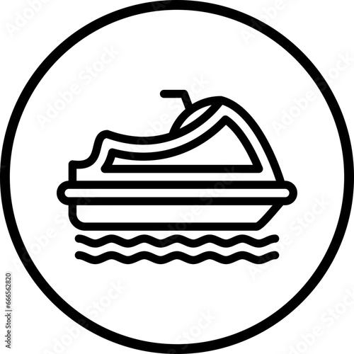 Vector Design Jet Ski Icon Style