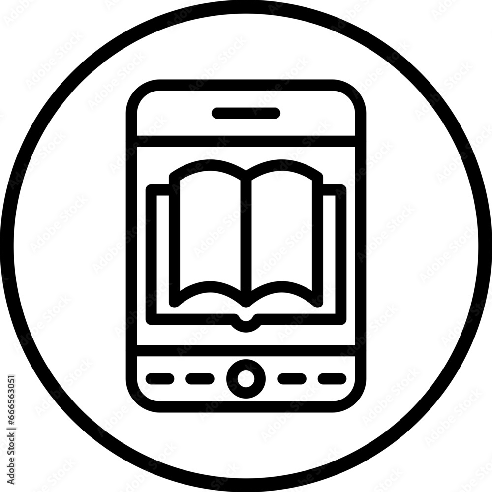 Vector Design E-Book Reader Icon Style Vector Design E-Book Reader Icon Style