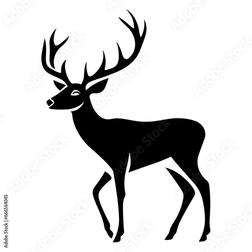Modern Silhouette Illustration Vector of Deer 