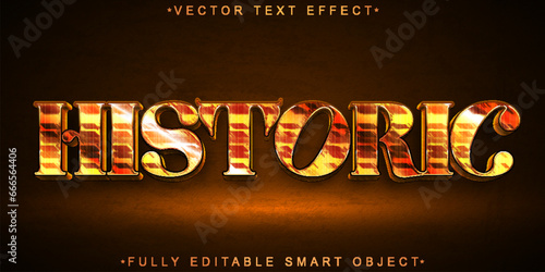 Shiny Historic Vector Fully Editable Smart Object Text Effect