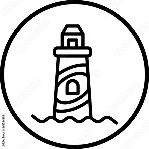 Vector Design Lighthouse Icon Style