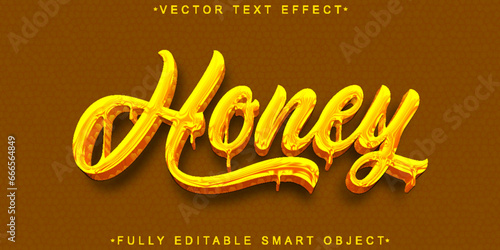 Fluid Honey Vector Fully Editable Smart Object Text Effect