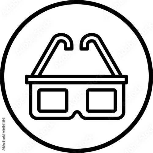 Vector Design 3d Glasses Icon Style