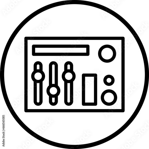 Vector Design Audio Mixing Icon Style