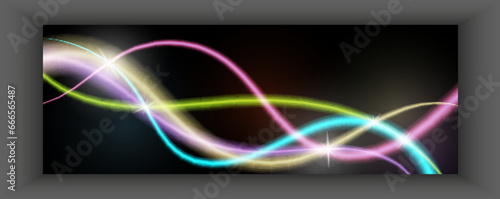 Colorful neon wave. A set of backgrounds for websites, apps and social networks. Template for creative and creative design, interior, paintings, screensavers and posters