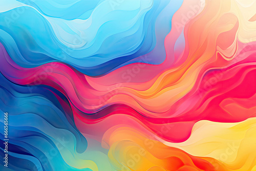 Abstract background with colorful wavy line patterns © grey