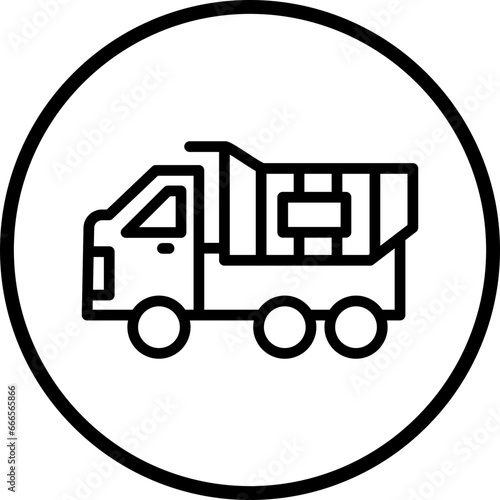 Vector Design Dump Truck Icon Style