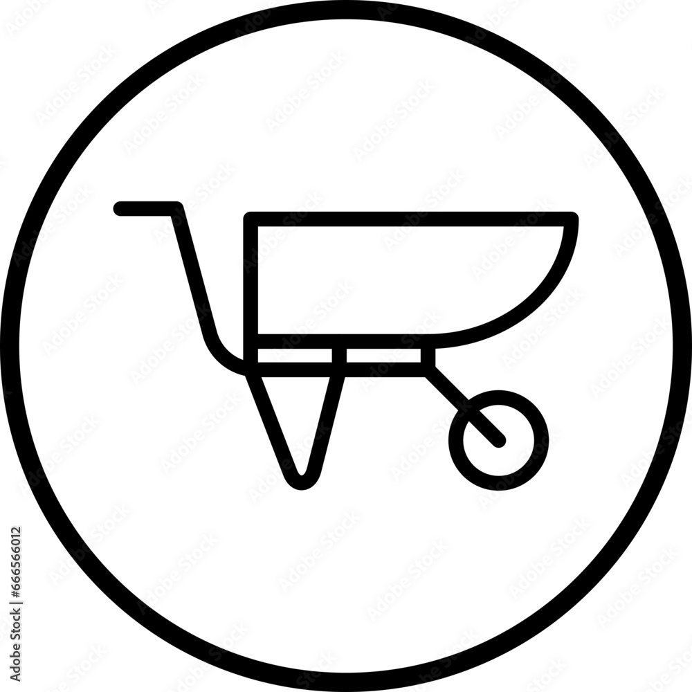 Vector Design Wheelbarrow Icon Style Vector Design Wheelbarrow Icon Style