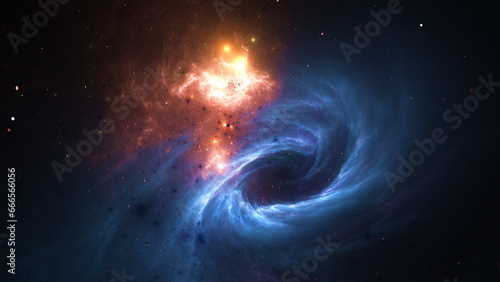 Fototapeta Naklejka Na Ścianę i Meble -  Universe, stars and galaxies, stars in the night sky. Star clusters and fantastic worlds of space. 3d render