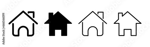 Home icon vector. House vector icon