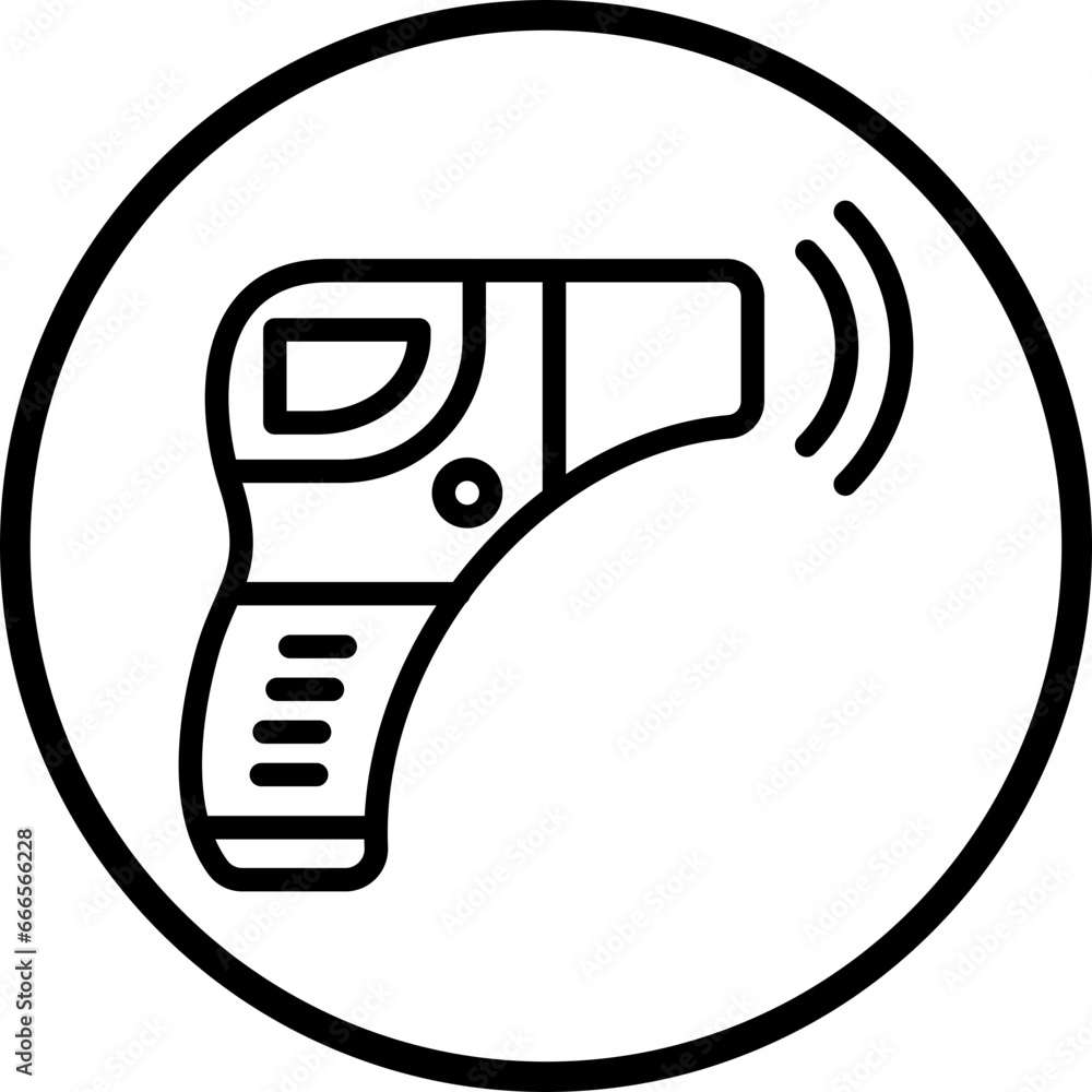 Vector Design Thermometer Gun Icon Style Vector Design Thermometer Gun Icon Style