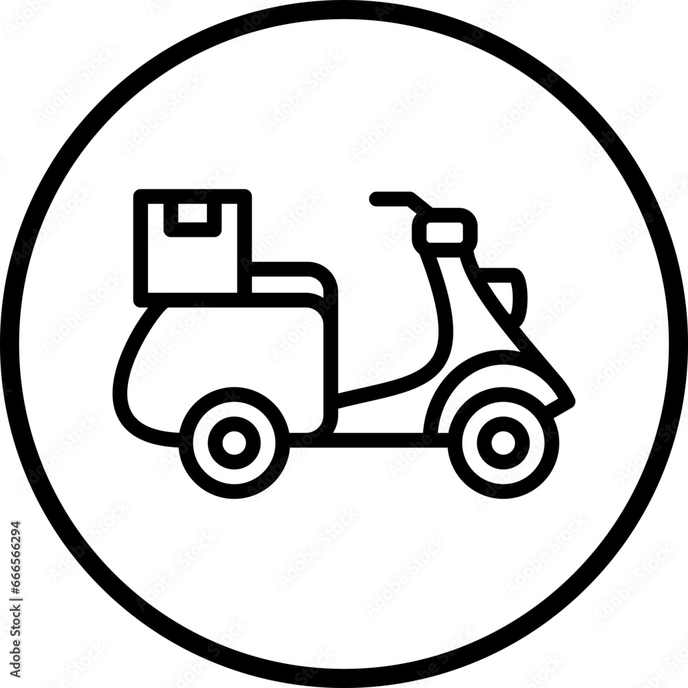 Vector Design Delivery Bike Icon Style Vector Design Delivery Bike Icon Style
