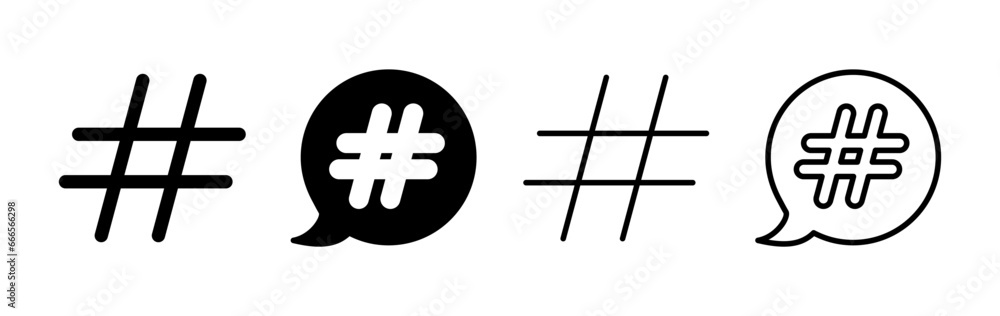Obraz premium Hashtag icon vector. hashtag simbols