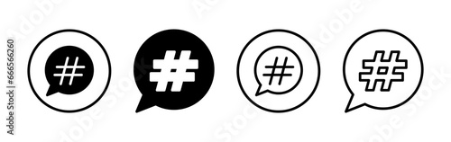Hashtag icon vector. hashtag simbols