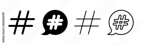 Hashtag icon vector. hashtag simbols