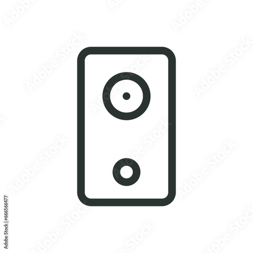 Intercom isolated icon, intercom call panel vector icon with editable stroke