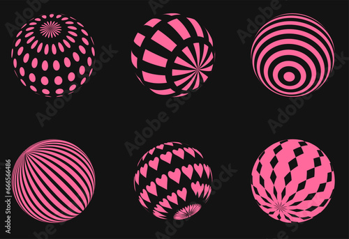 Six 3D wireframe figures. Cyber neo-futuristic 3D objects and shapes. Frame wavy geometric perspective ball, sphere. 80s cyberpunk elements, vector set. Heart, dots, line pentagon, rectangle