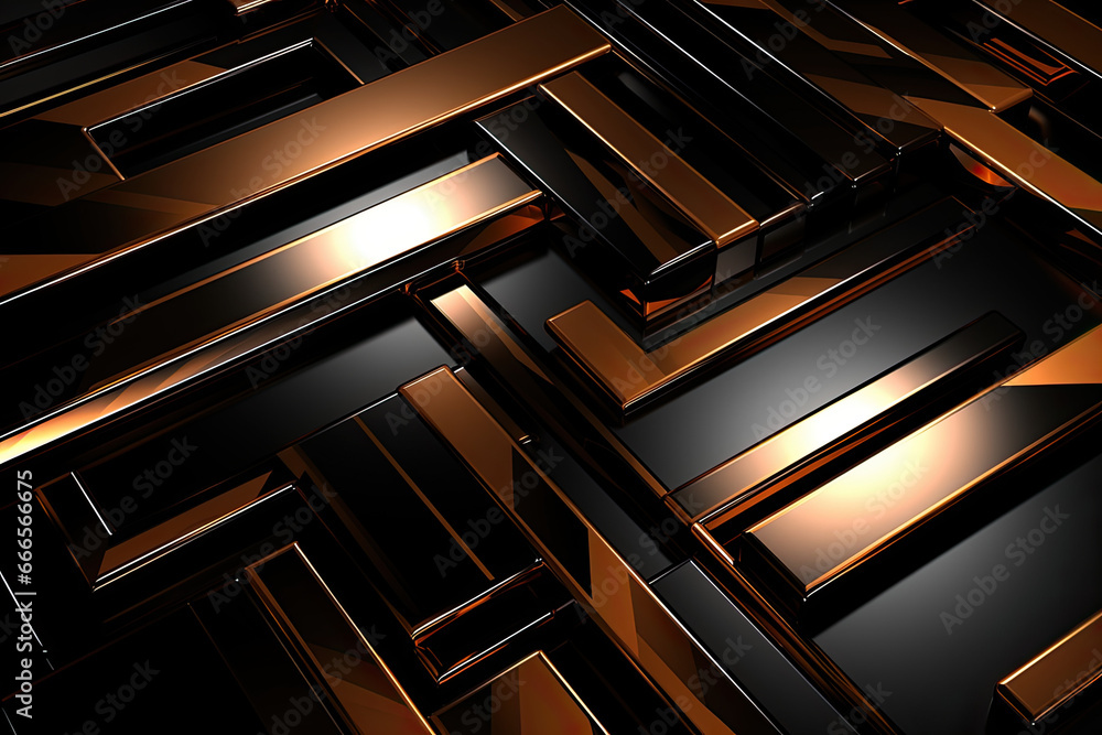 An elegant metallic background consists shapes and patterns with gold and black color for wallpaper An elegant metallic background consists shapes and patterns with gold and black color for wallpaper