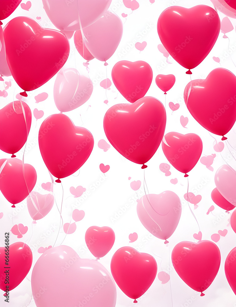 Valentine's day, pink balloons