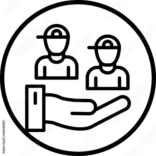 Vector Design Help Children Icon Style