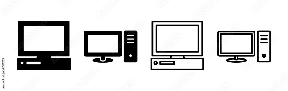 Computer icon vector. computer monitor icon. Computer icon vector. computer monitor icon.