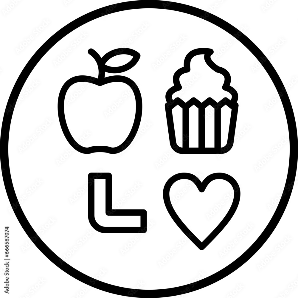 Fototapeta premium Vector Design Food Alternative Icon Style