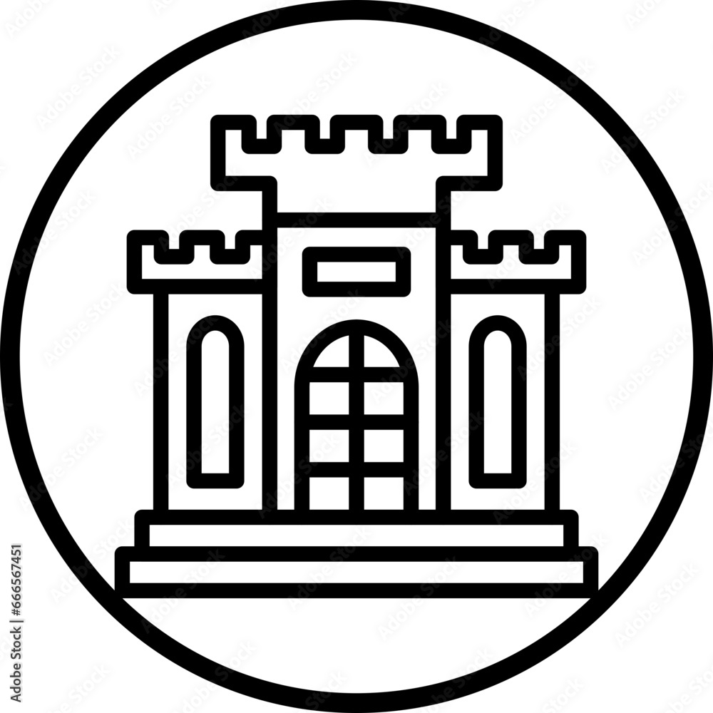 Vector Design Fortress Icon Style Vector Design Fortress Icon Style