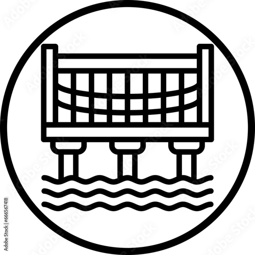 Vector Design Water Bridge Icon Style